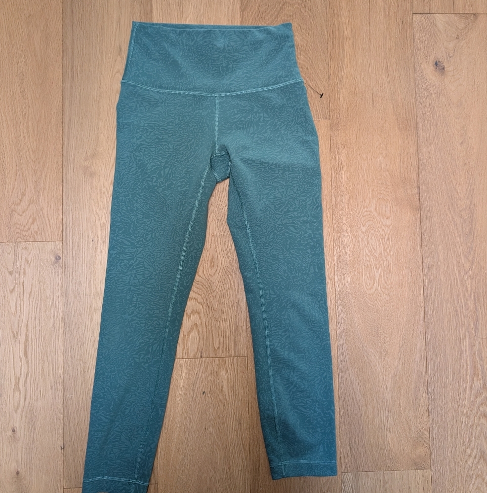 Lululemon Wunder Train Teal High-Waisted Leggings